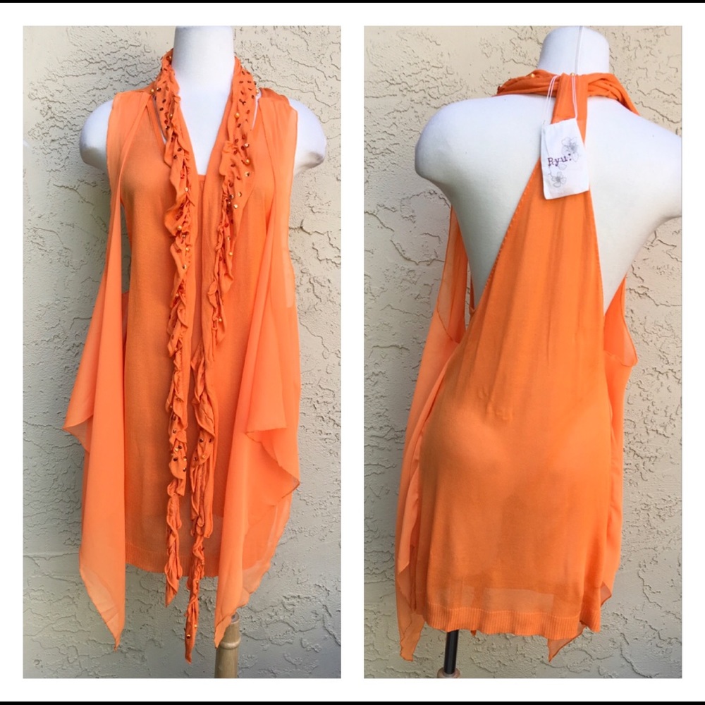 RYU FINAL SALE ORANGE NEW DRESS